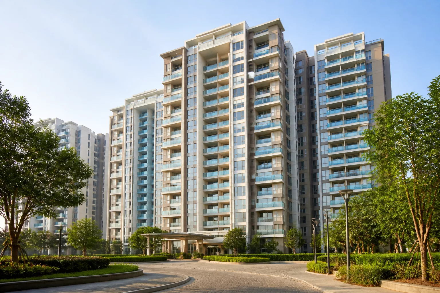 High-rise residential flat building